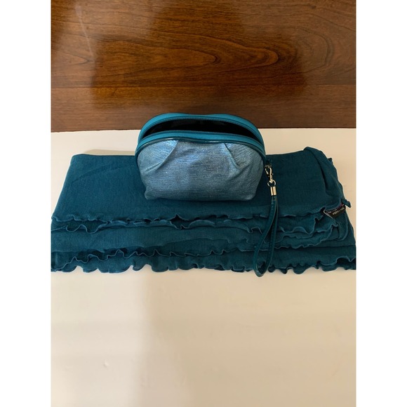 Handbags - Rollawrap Scarf and Tote Bag Set (Teal/Silver)